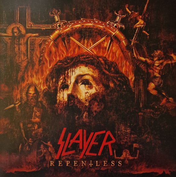 Slayer Repentless - Transparent Orange Yellow Black Splatter