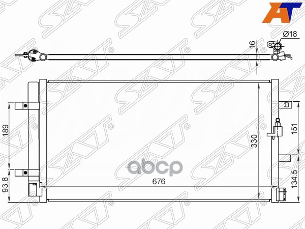 

SAT ST-AU27-394-A0 Радиатор кондиционера AUDI A4 12-/A5 12-/A7 14-/PORSCHE MACAN 14- 1шт