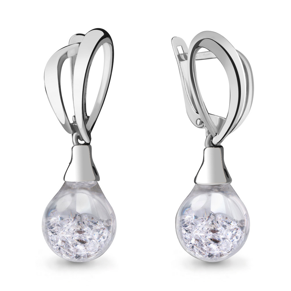 

Серьги из серебра с фианитом Aquamarine 45358_925_р, 45358_925_р