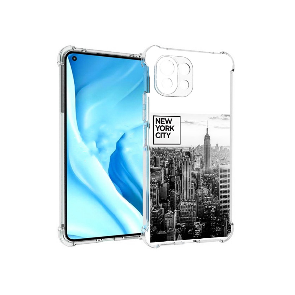 

Чехол MyPads Tocco для Xiaomi Mi 11 Lite черно белый ньюерк (PT159462.256.686), Прозрачный, Tocco