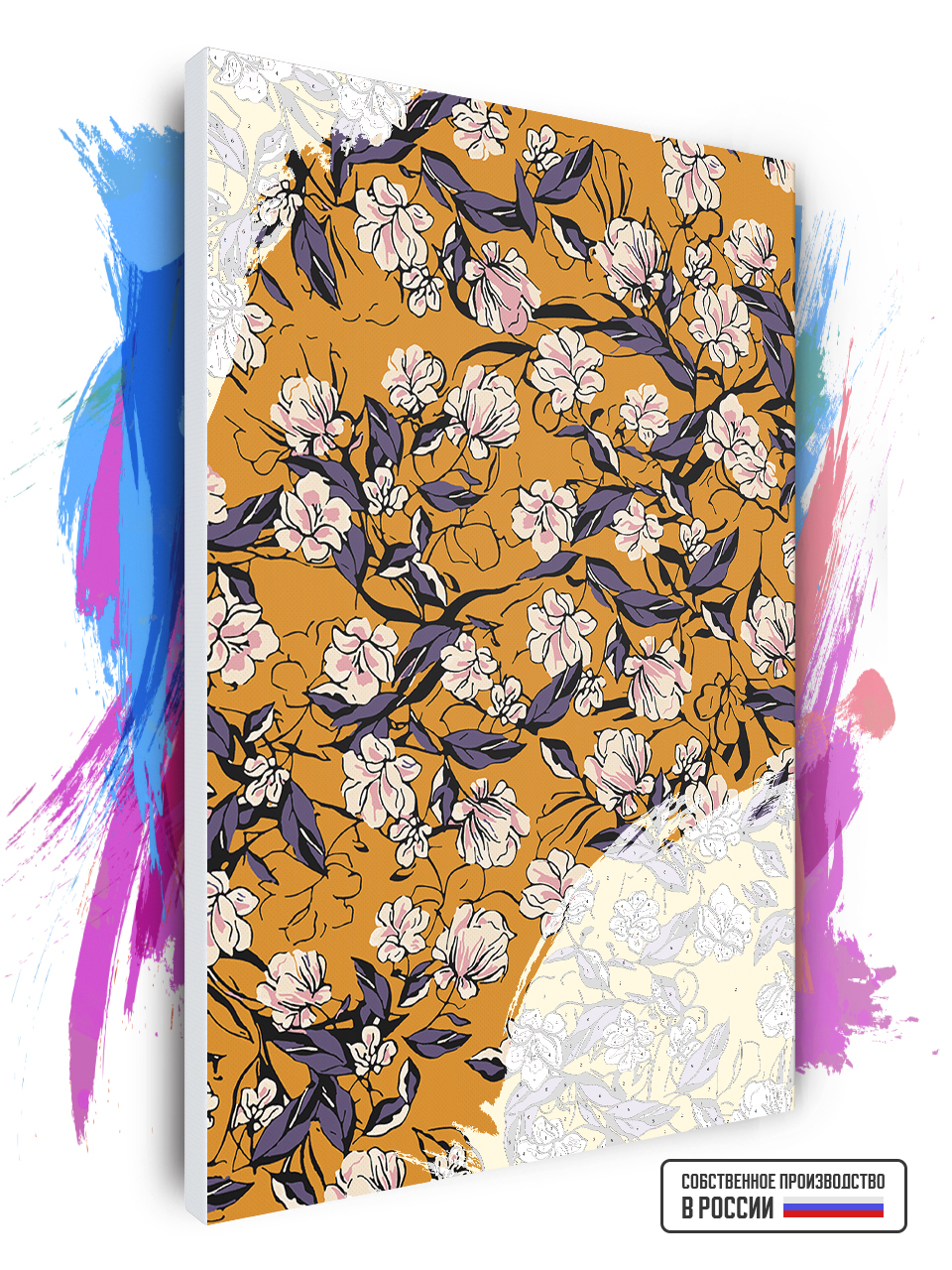 

Картина по номерам Красиво Красим Цветочный фон, 70 х 100 см, Цветочный фон