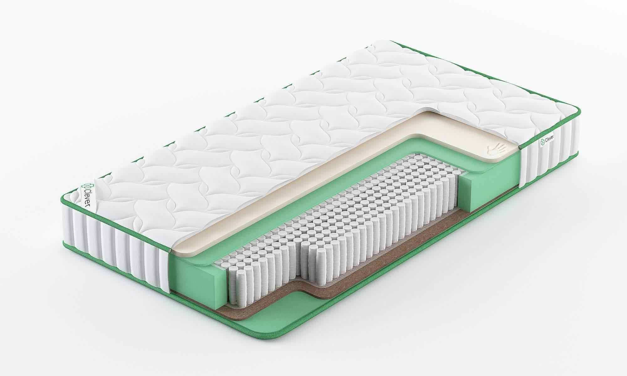 

Матрас Clever Plain S1000 215x220, Белый, CLEVER PLAIN S1000