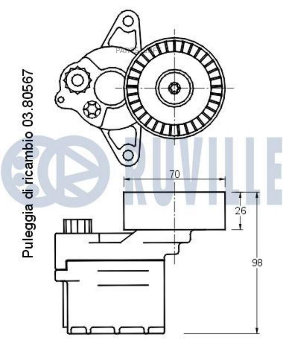 

Ролик Руч.Ремня С Натяжителем Mercedes W203/204 200-220cdi 01=> Ruville арт. 541237