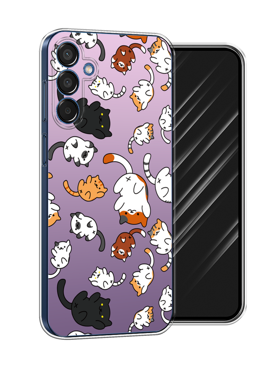 

Чехол Awog на Samsung Galaxy M15 5G "Котопад", Фиолетовый;белый, 2109550-1