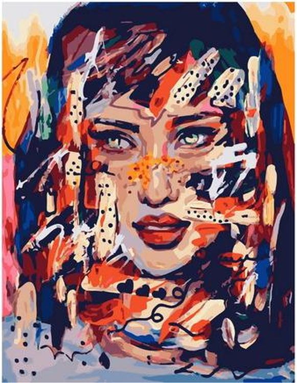 

Картина по номерам Paintboy (Premium) Яркая девушка, Яркая девушка