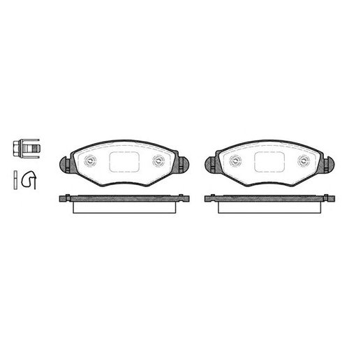 

Комплект передних тормозных колодок Remsa 064320 для Citroen Xsara; Peugeot 206, 306