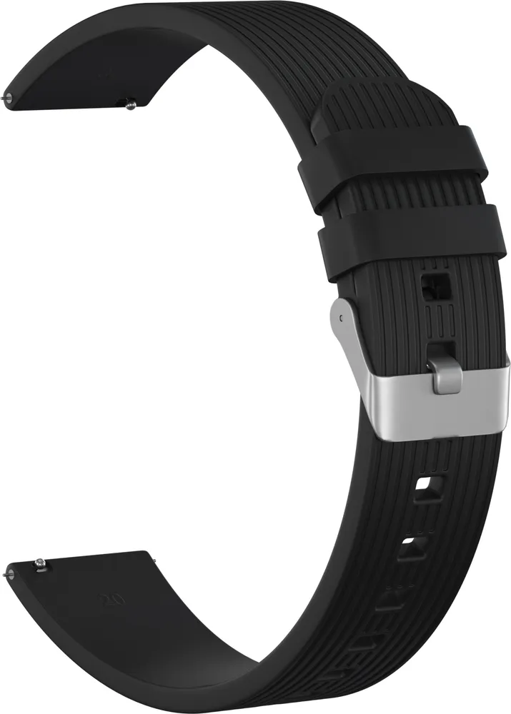 

Ремешок силиконовый GSMIN Italian Collection 20 для Huawei Watch GT 2 42мм (Черный)
