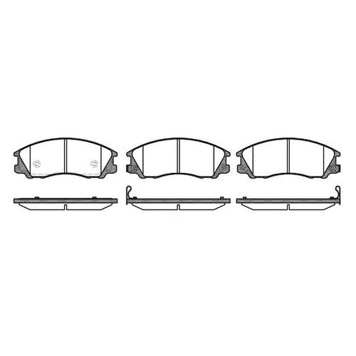 

Комплект передних тормозных колодок Remsa 077132 для Hyundai H-1, Terracan