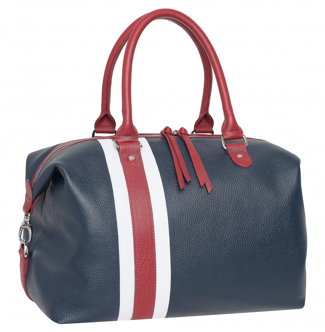 Дорожная сумка унисекс Franchesco Mariscotti 6-431, океан-гранат-белый, 42x28x24 см
