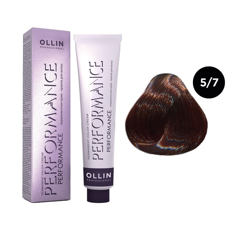 Краска для волос Ollin Professional Ollin Performance 5/7 Светлый Шатен Коричневый 60 мл форма силиконовая для леденцов котики 16 5×11×1 7 см 8 ячеек с палочками коричневый