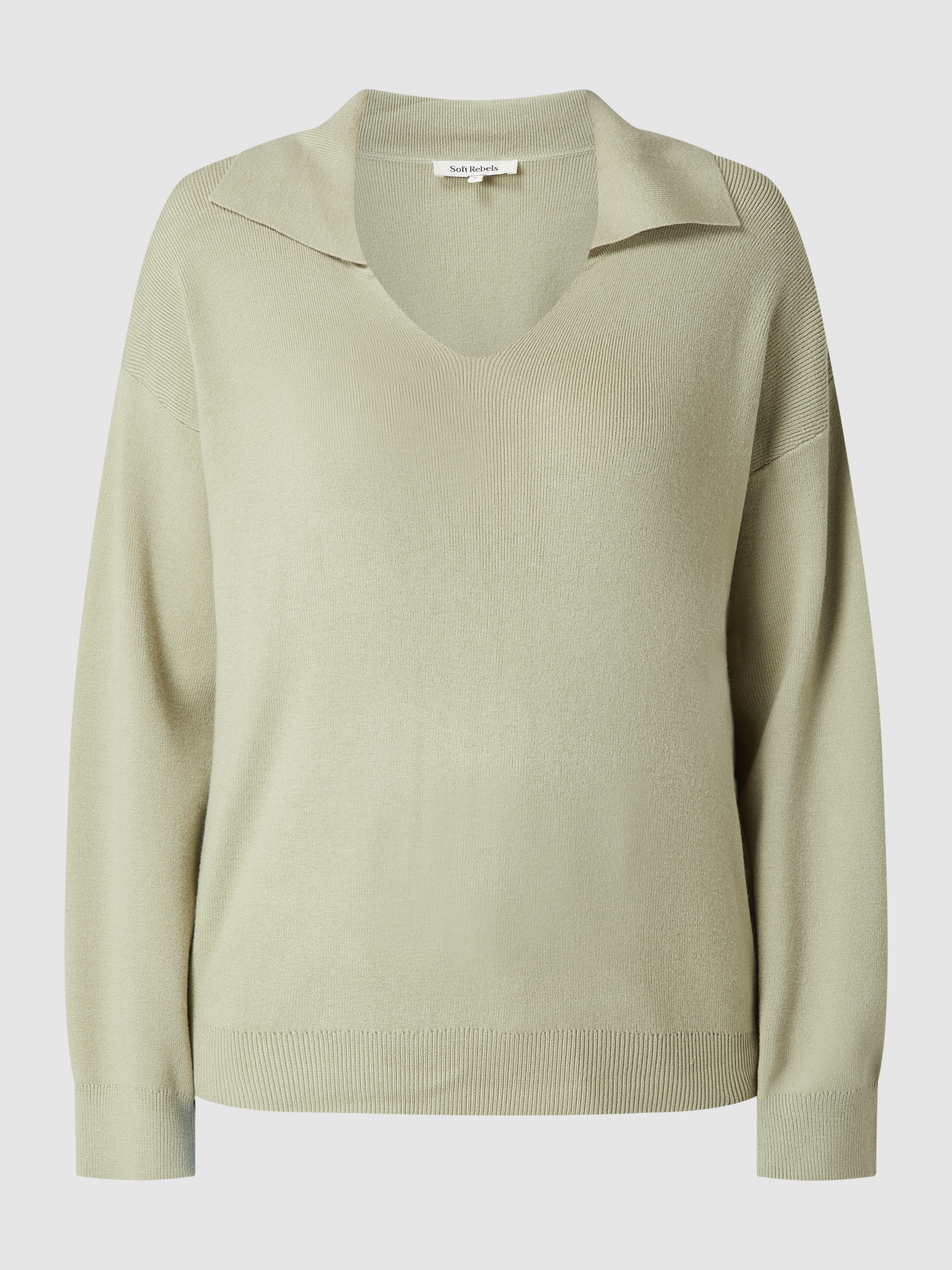 Пуловер женский Soft Rebels 1628968 зеленый M (доставка из-за рубежа)