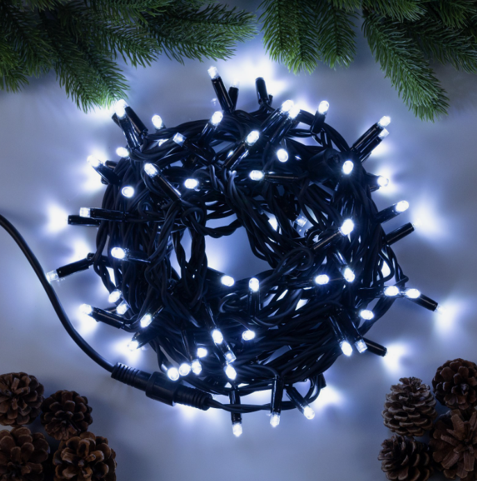 

Световая гирлянда новогодняя Luazon Lighting Нить 3584087 10 м белый теплый, Нить