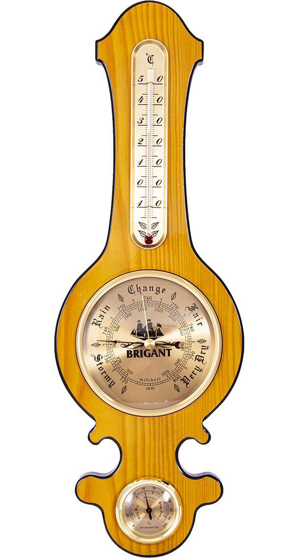 фото Метеостанция настенная "brigant": барометр, термометр, гигрометр 41см