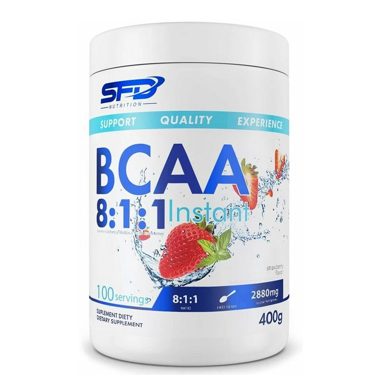 SFD SFD, BCAA 8:1:1 Instant, 400g (Клубника)