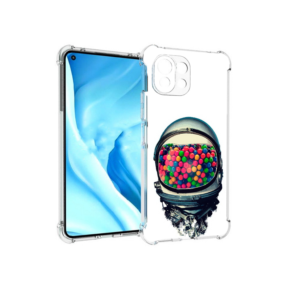 

Чехол MyPads Tocco для Xiaomi Mi 11 Lite шлем космонавта (PT159462.256.700), Прозрачный, Tocco