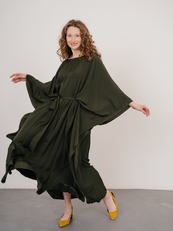 Платье женское Модный дом Виктории Тишиной Шанти зеленое One Size