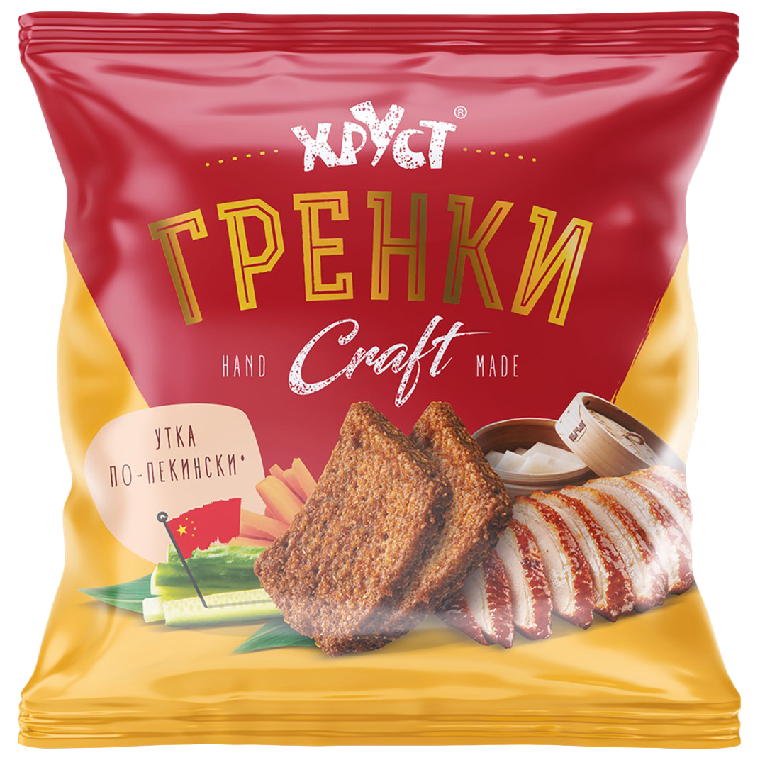 Гренки ржано-пшеничные Хруст Craft со вкусом утки по-пекински 75 г