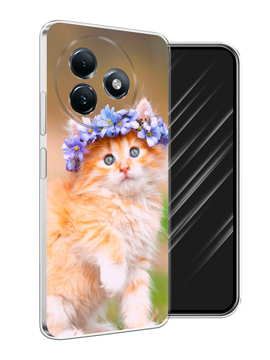 

Чехол Awog на Itel S24 "Рыжий кот в венке", Коричневый;синий, 3202050-1