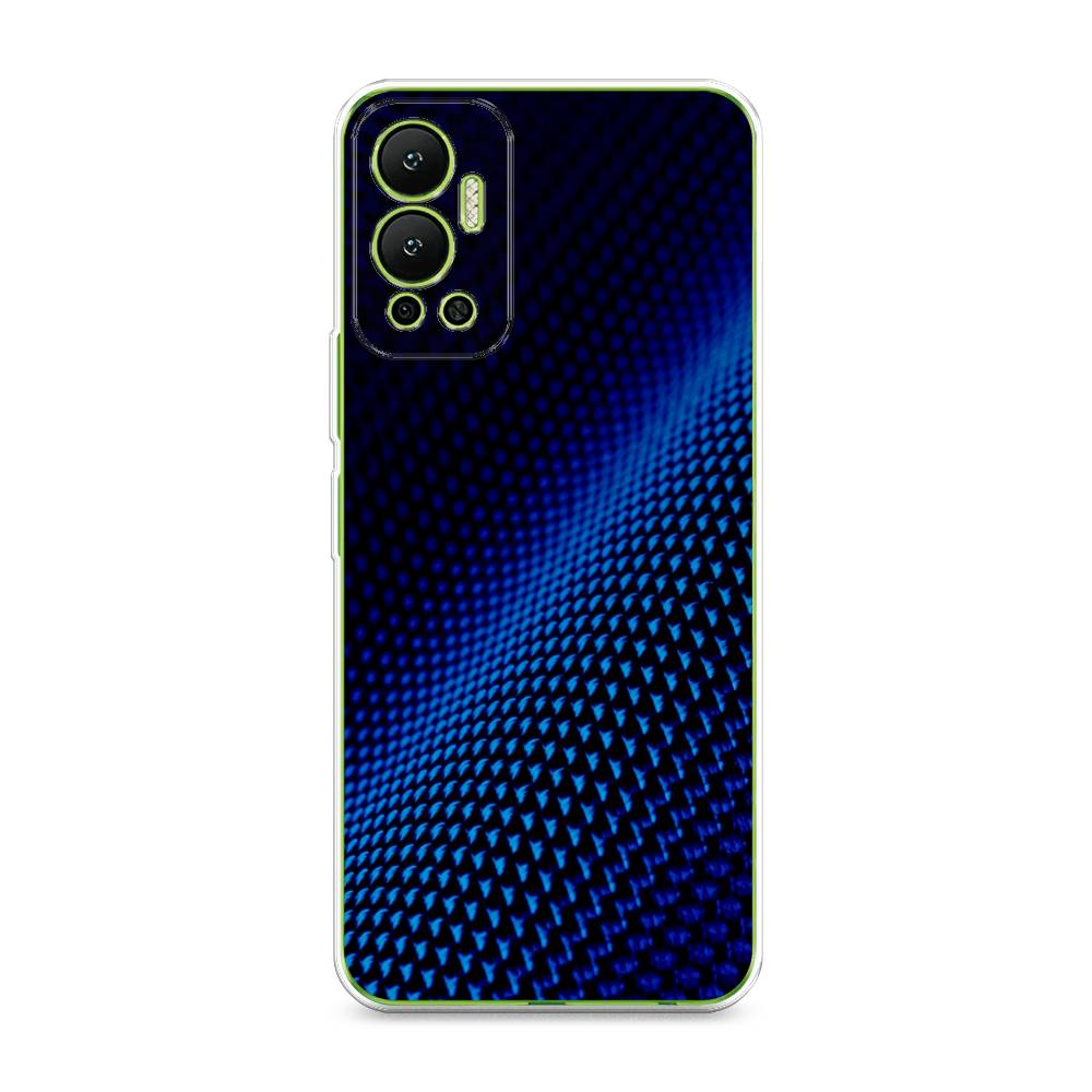 фото Силиконовый чехол "синий карбон" на infinix hot 12 awog