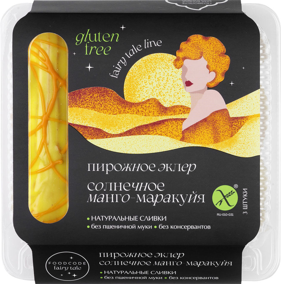 

Эклер FOODCODE с начинкой Манго-маракуйя 45г*3шт