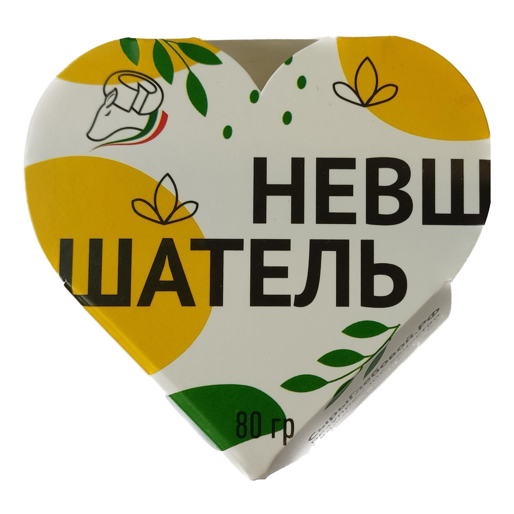 

Сыр мягкий Сыры Глебовой Невшатель с белой плесенью 45% 80 г