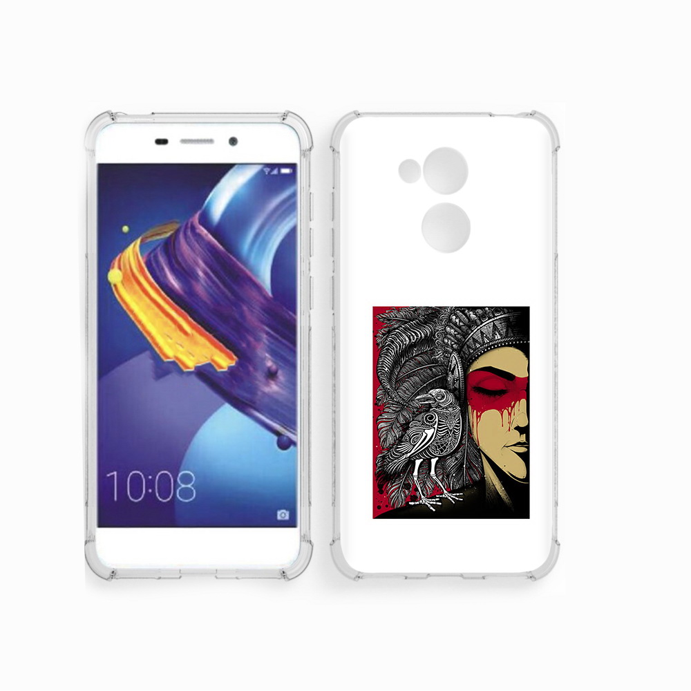 

Чехол MyPads Tocco для Huawei 6C Pro девушка с вороном в абстракции (PT88459.60.311), Прозрачный, Tocco