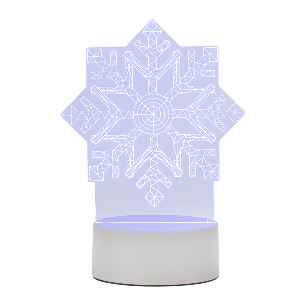 Ночник светодиодный Energy EN-NL 26 3D Снежинка 5 В 17 x 14 см светодиодная фигура снежинка 55 см дюралайт 144 led 220 в мерцание свечение синий белый