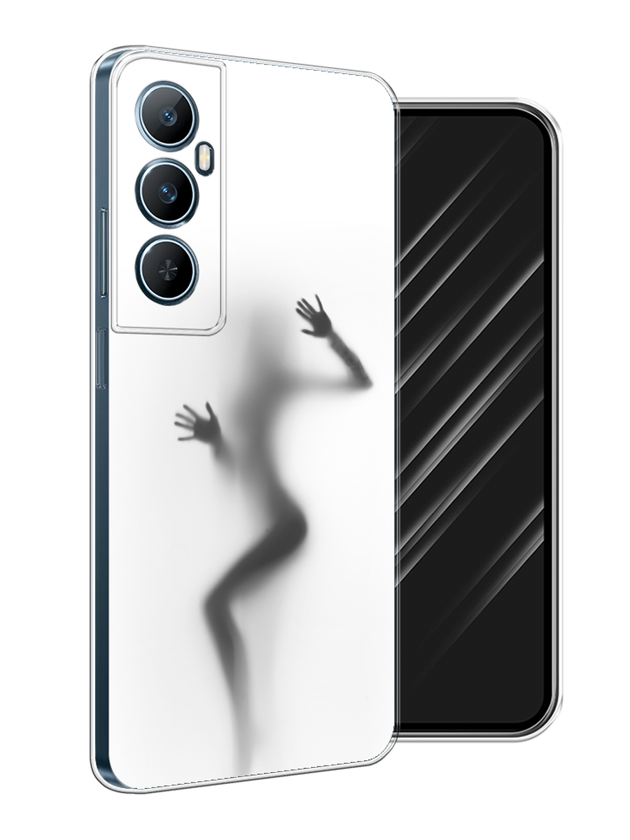 

Чехол Awog на Realme C65 "Девушка в душе", Серый;белый;черный, 2516750-1