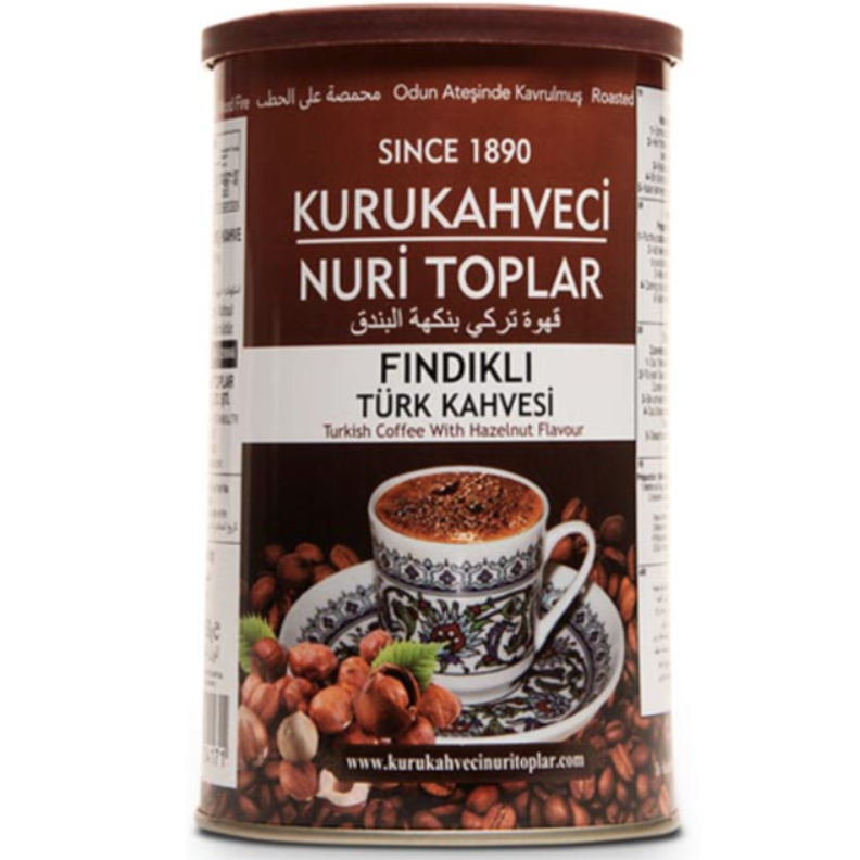Турецкий кофе Kurukahveci Nuri Toplar с фундуком, 250 г
