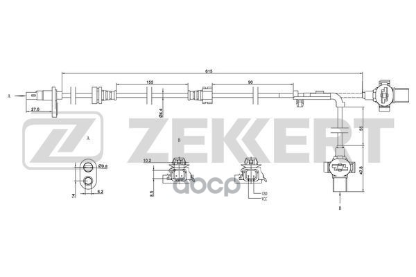 

Датчик Abs Передн. Лев. Honda Civic Viii 05- Zekkert Se6149