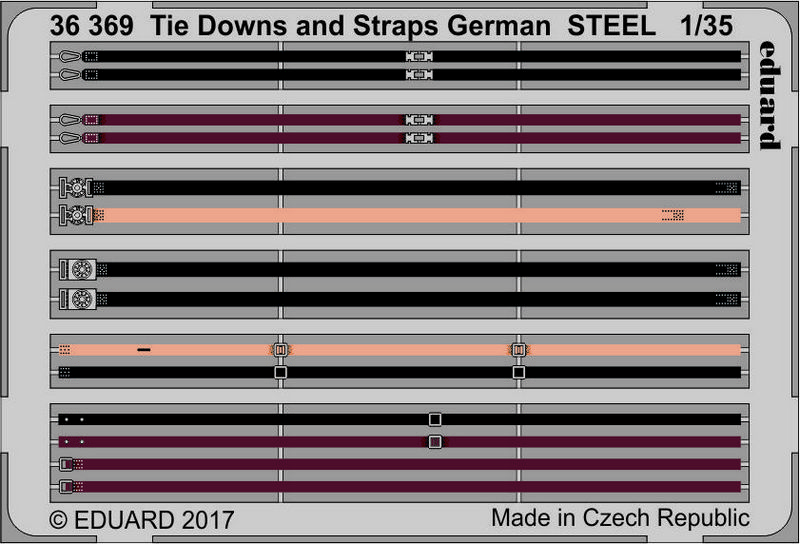 фото Фототравление eduard 36369 немецкие застёжки и крепления, сталь