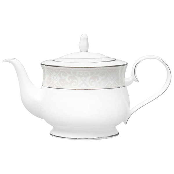 фото Чайник noritake "монтвейл, платиновый кант" 1л