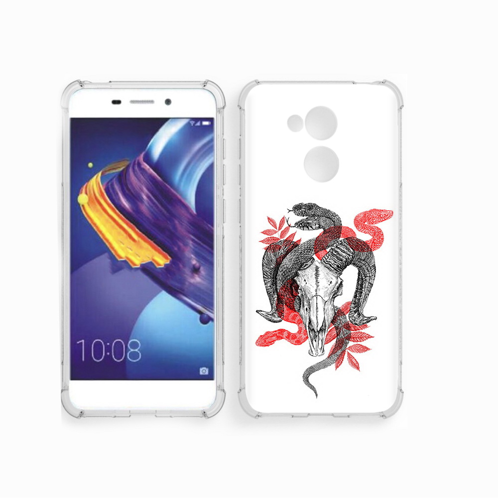

Чехол MyPads Tocco для Huawei 6C Pro змея в черепе рисунок (PT88459.60.365), Прозрачный, Tocco