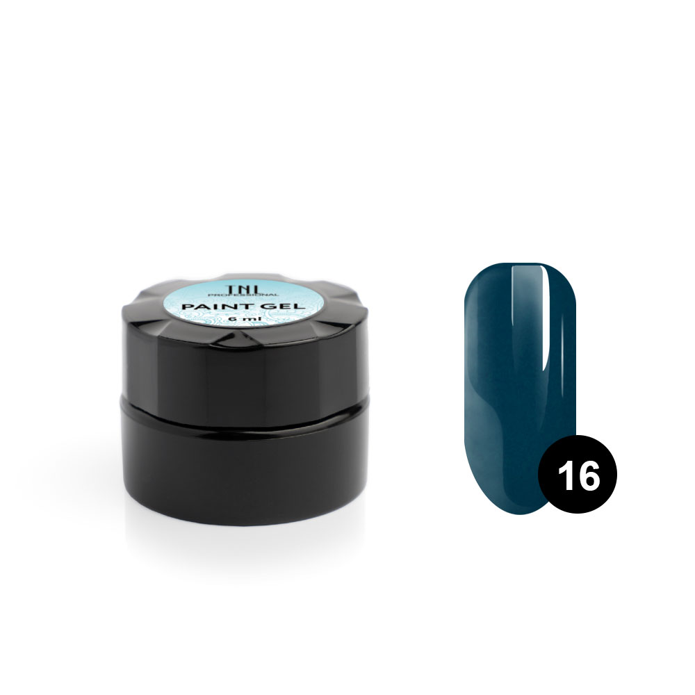 Гель-краска для дизайна ногтей TNL №16 (изумруд), 6 мл. краска для волос kapous professional с гиаулороновой кислотой мелирование изумруд 100 мл