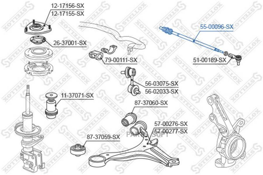 

STELLOX Тяга рулевая STELLOX 5500096sx