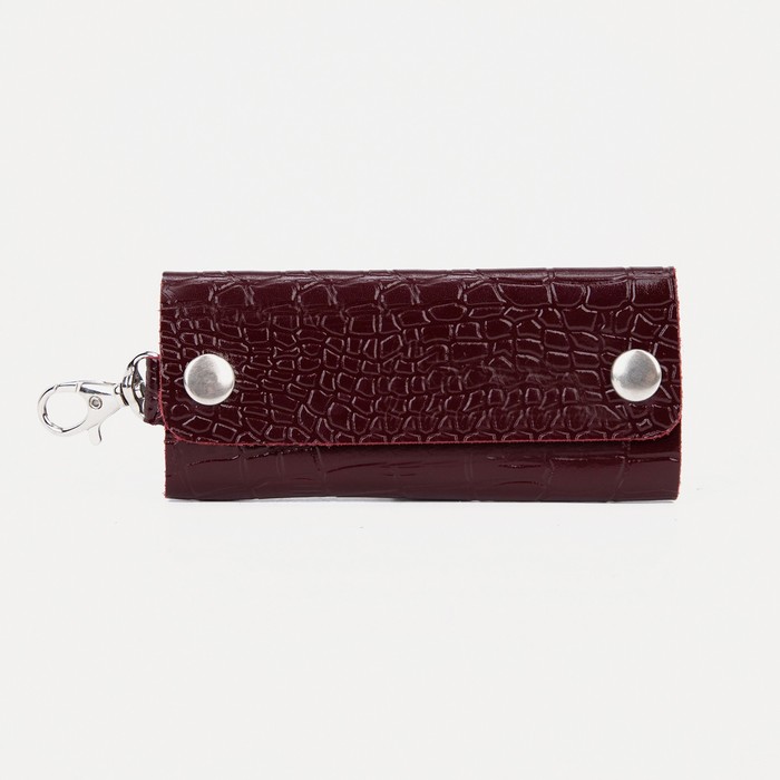 

Ключница женская NoBrand Крокодил, бордовый, Крокодил