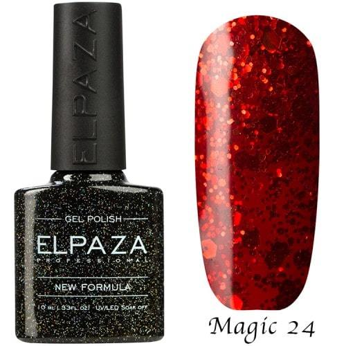 фото Гель-лак elpaza magic glitter №24 алый закат, 10 мл