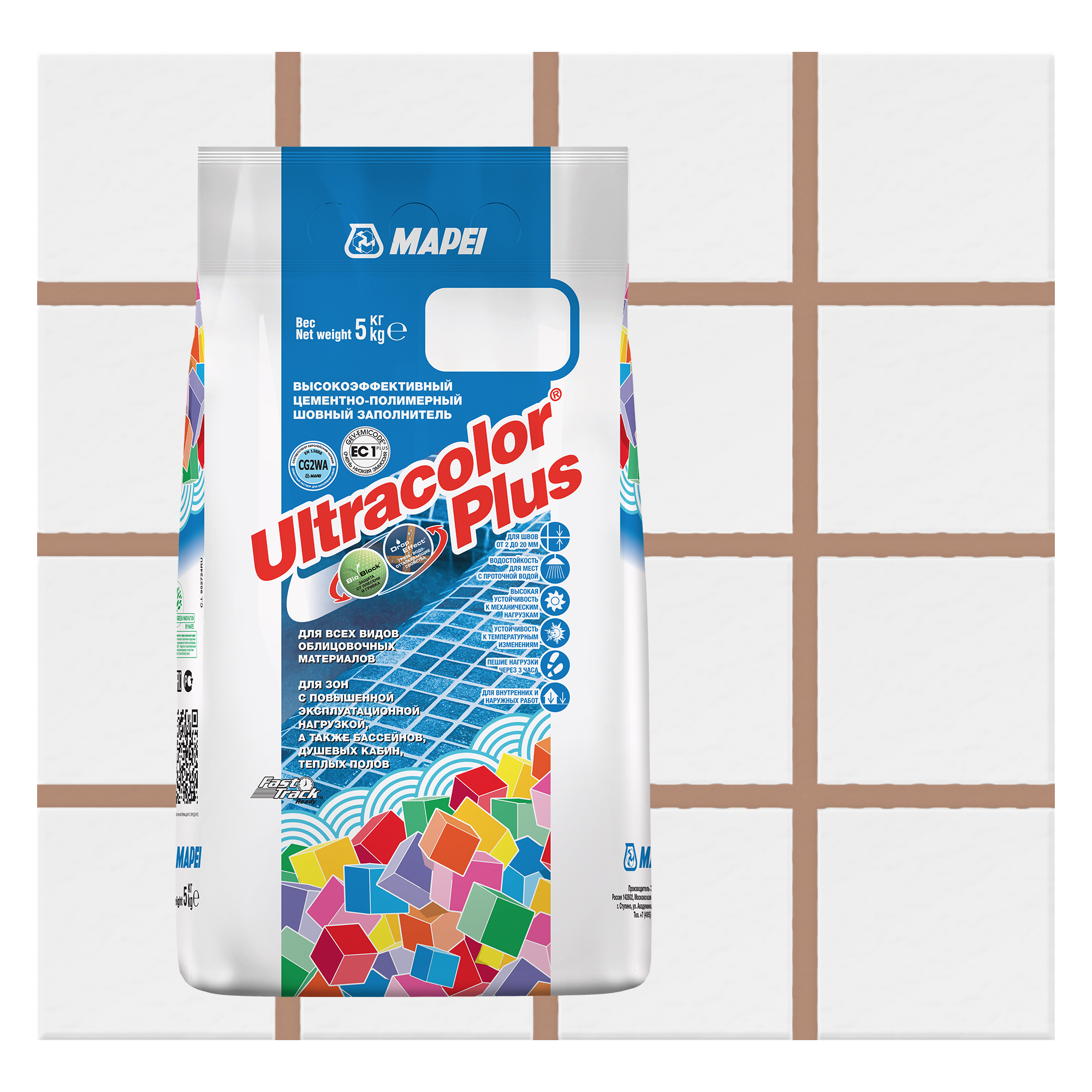 фото Затирка mapei ultracolor plus 141 карамель, 5 кг