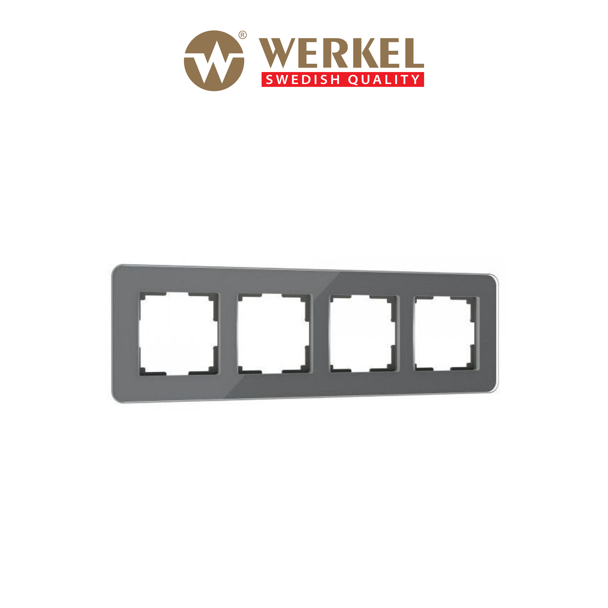 

Рамка для розетки / выключателя на 3 поста Werkel W0042440 Elite графит стекло, Серый, Elite