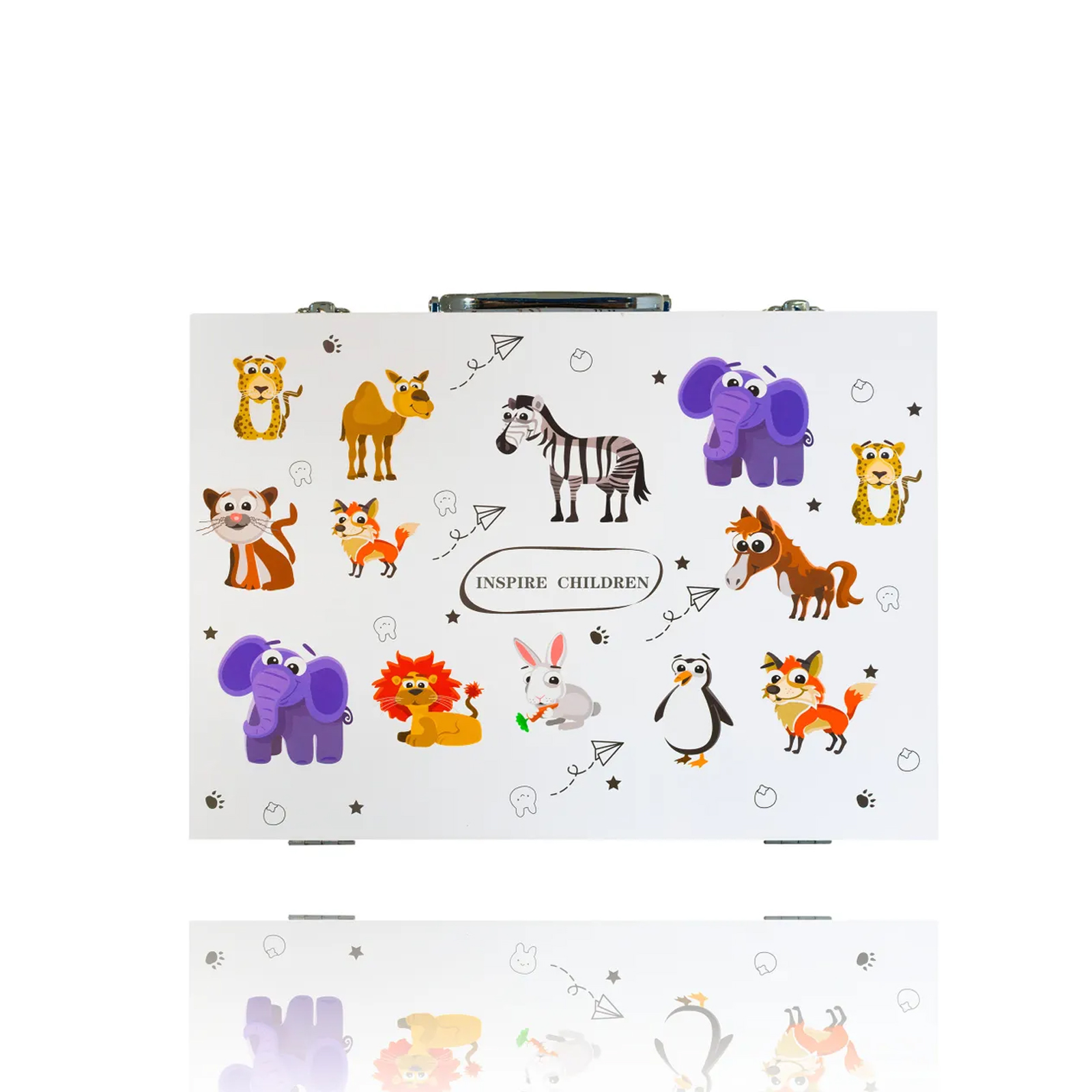 фото Набор для рисования wellywell чемоданчик inspire children case_animals_xl