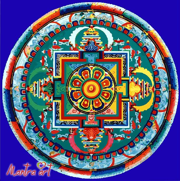 

Картина по номерам Mantra Art Мандала Авалокитешвара+в наборе подарок, Мандала Авалокитешвара