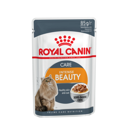 

Влажный корм для кошек Royal Canin Intense Beauty, здоровая кожа и шерсть 1-7лет, 85 г