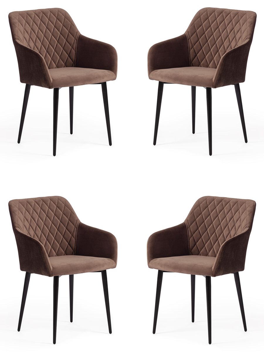 Комплект стульев 4 шт. TetChair BREMO (mod. 708), коричневый