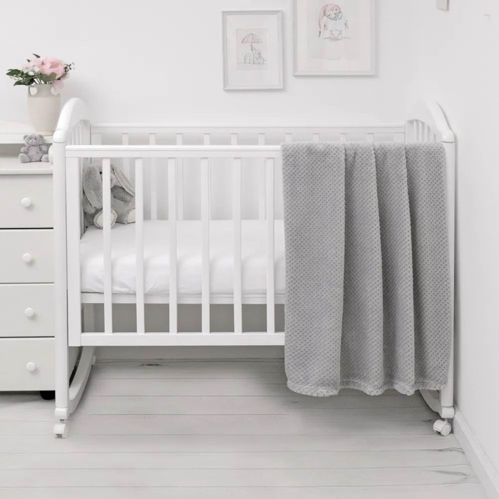 Покрывало Baby Nice Micro Velour Жаккард 100х75 Серый