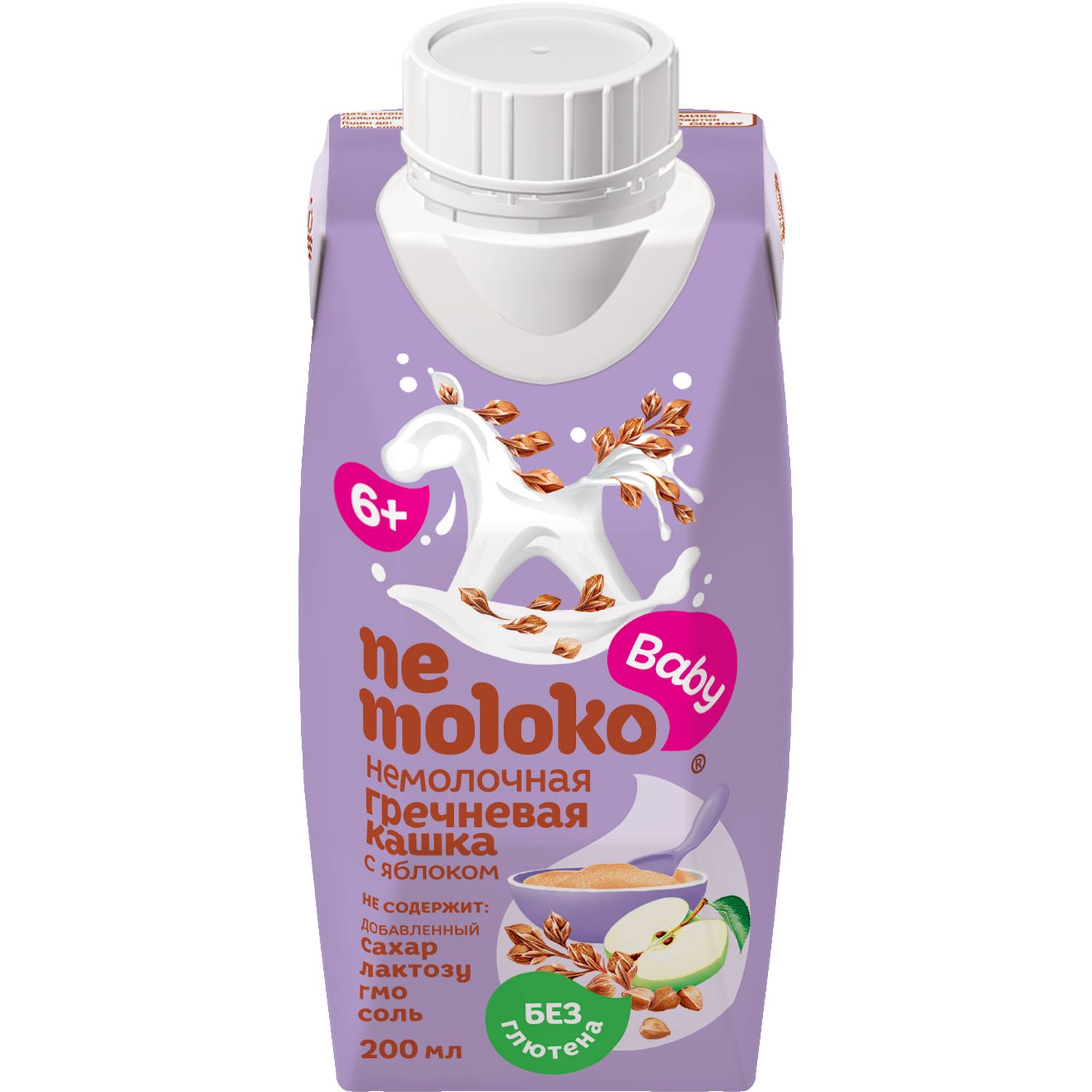 

Каша безмолочная Nemoloko яблоко с 6 месяцев, 200 шт