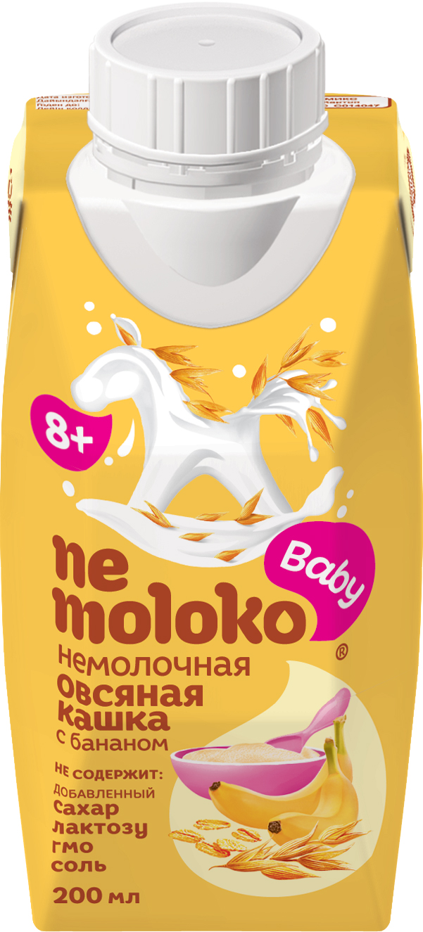 Каша безмолочная Nemoloko банан с 8 месяцев, 200 шт