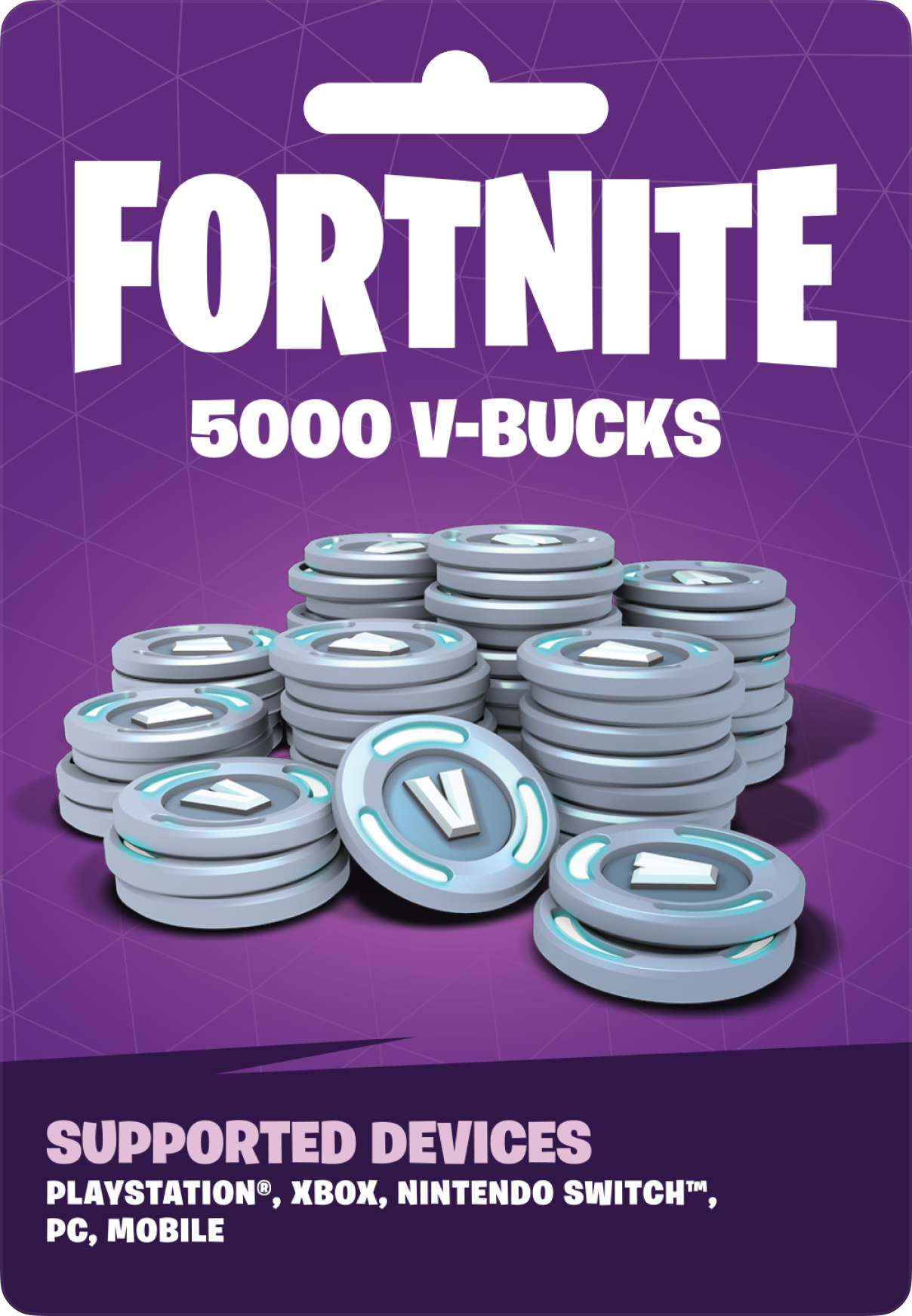 фото Карта пополнения fortnite 5000 в-баксов, v-bucks