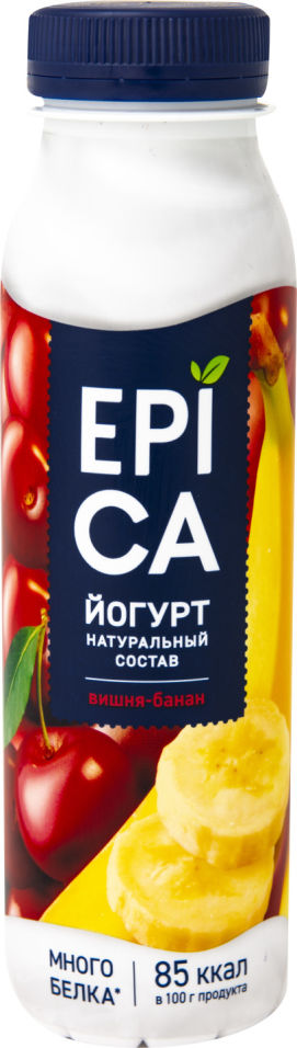 Йогурт питьевой Epica Вишня-банан 2.5% 260г