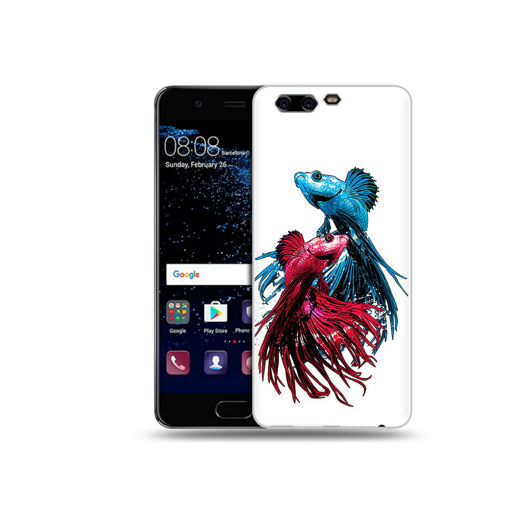 

Чехол MyPads Tocco для Huawei P10 рыбы петушки (PT60870.50.592), Прозрачный, Tocco