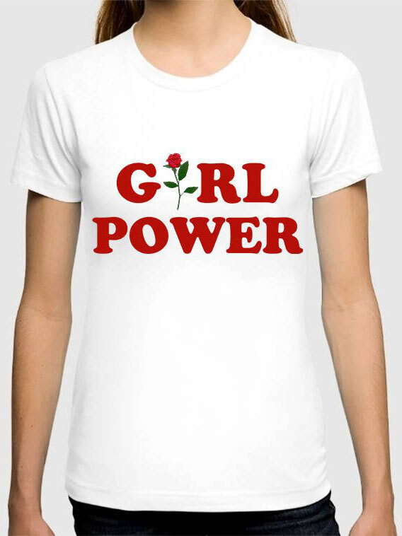 фото Футболка женская design heroes girl power белая 2xl